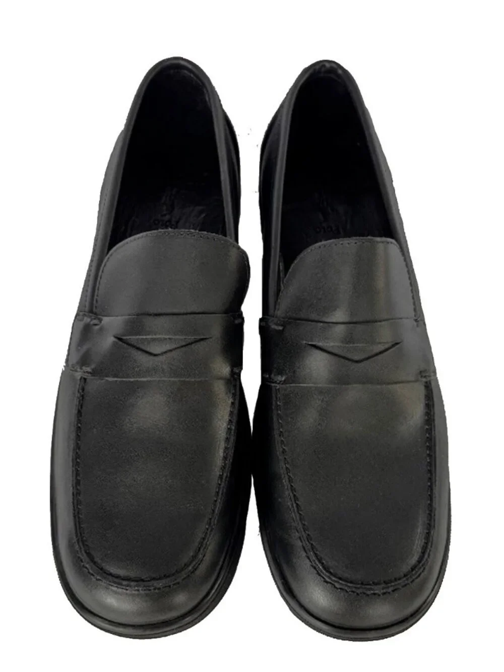 NEW Vintage Polo Ralph Lauren Penny Loafers! 13  Black  Classic Oxford Style